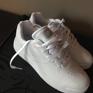 Bright white sneakers size 7.5